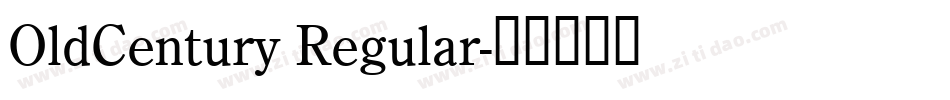 OldCentury Regular字体转换